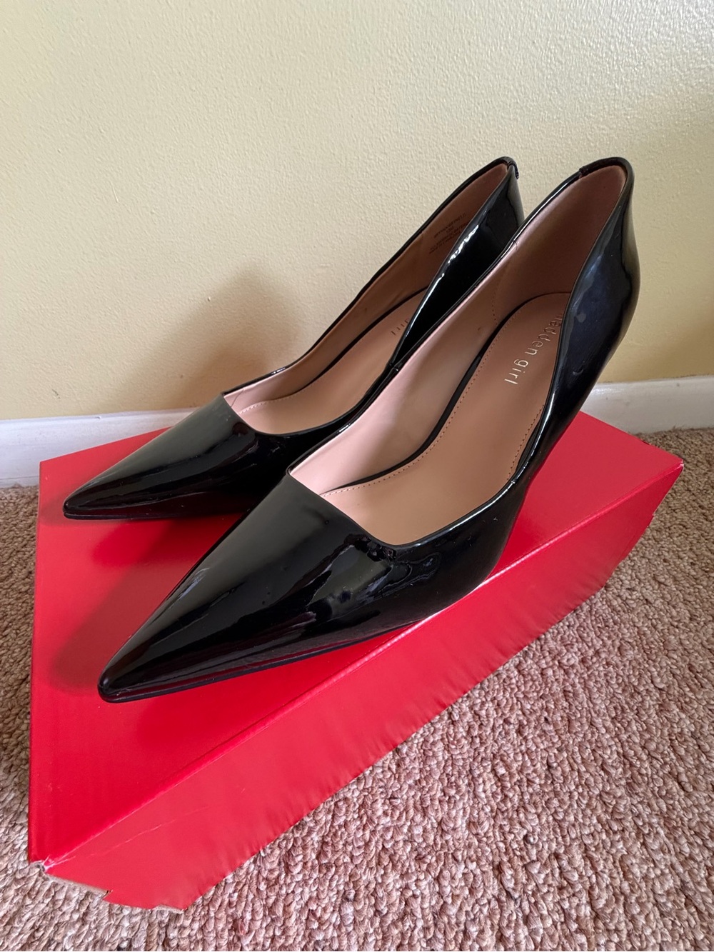 Madden Girl Black Patent Pointed-Toe Pumps
